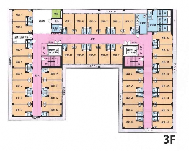 ３階　平面図