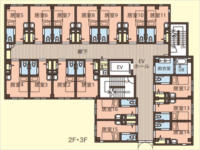 フロア図（2・3階）